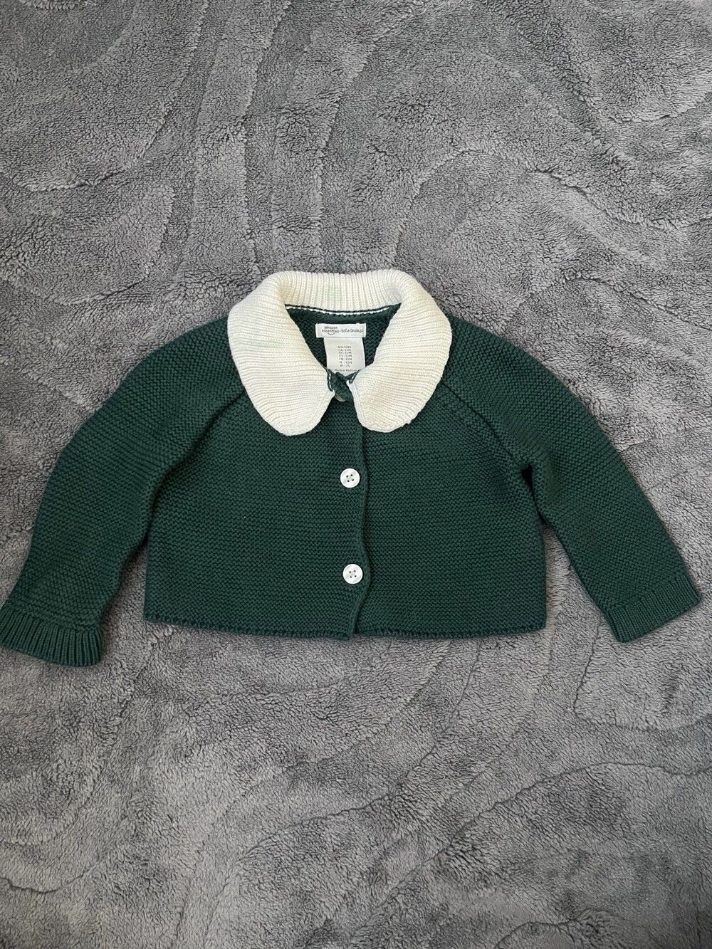 NEW Amazon Essentials x Sofia Grainge Knit Cardigan Sweater 12M (see description